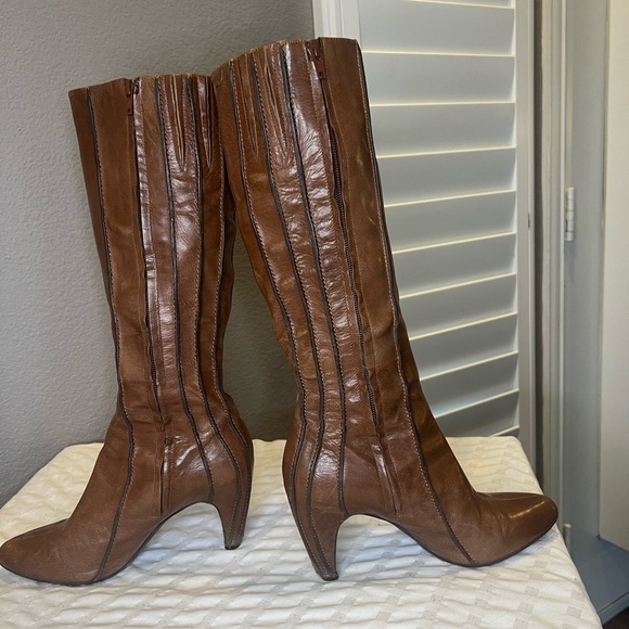 TSUBO Messala cognac brown Leather Boots size 7.5 - Picture 5 of 11